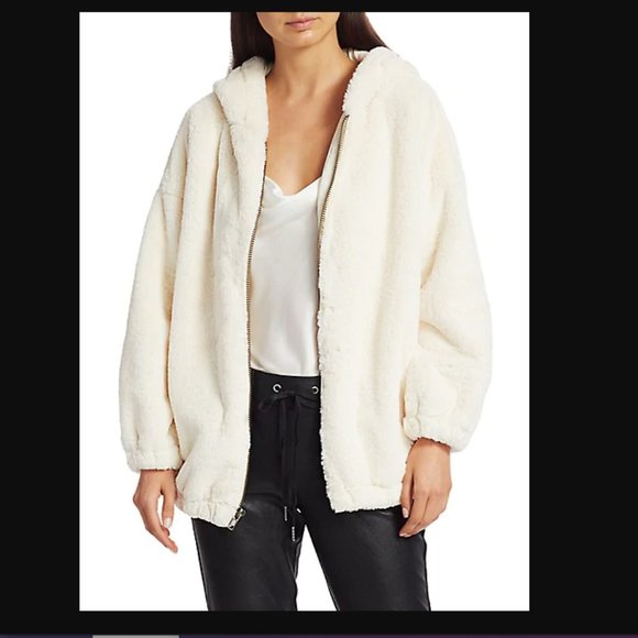 n: PHILANTHROPY NWT Plush Faux Fur Hooded Jacket - Picture 3 of 6